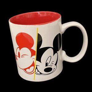 Disney 90 Years of Winking Mickey Mouse Two Tone Mug Novelty‎ Coffee Cup